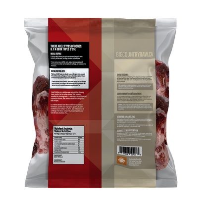 Rotule de bœuf 2 lb - os cru pour chien