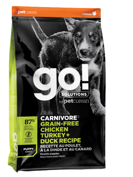 Carnivore chiot sans grains poulet, dinde et canard Go! Solutions - nourriture sèche pour chien