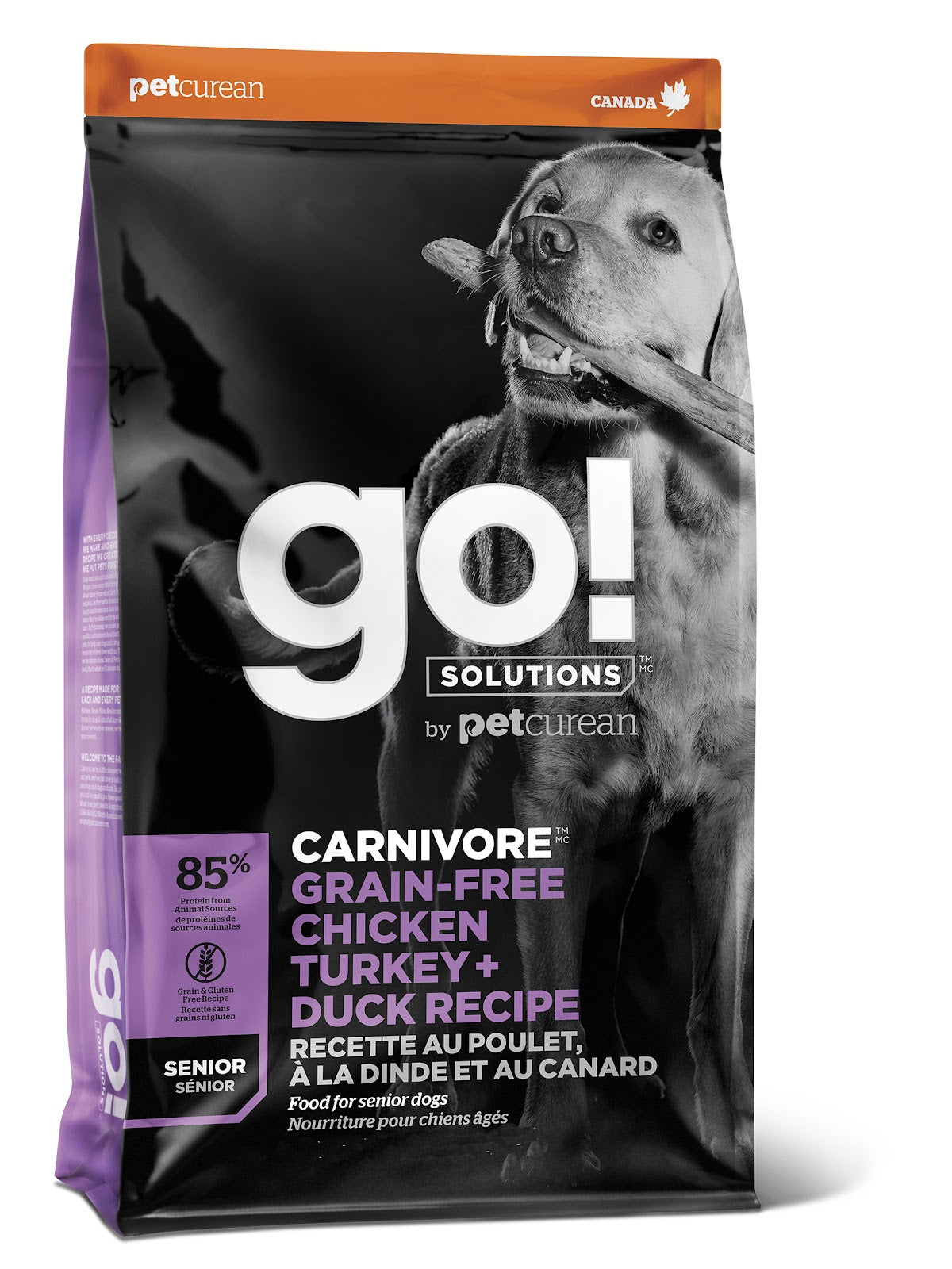 Carnivore sénior sans grains poulet, dinde et canard Go! Solutions - nourriture sèche pour chien