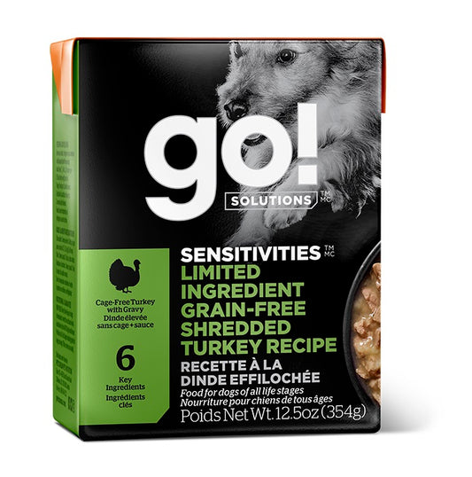 Nourriture humide Go! Solutions Sensitivities LID sans grains en Tetra Pak pour chien