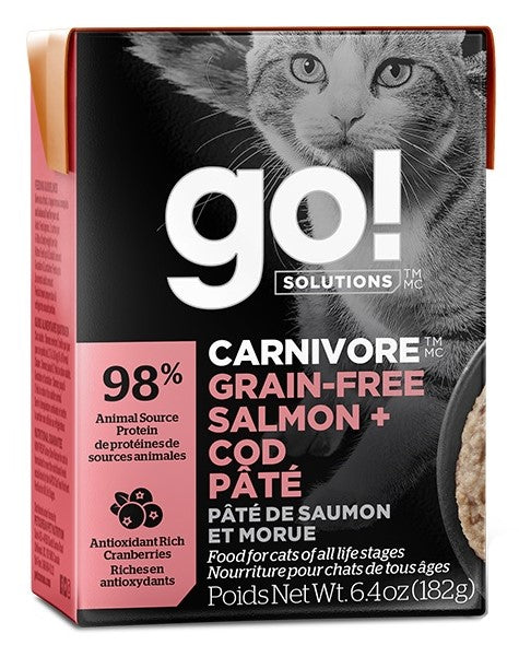 Nourriture humide Go! Solutions Carnivore sans grains en Tetra Pak pour chat