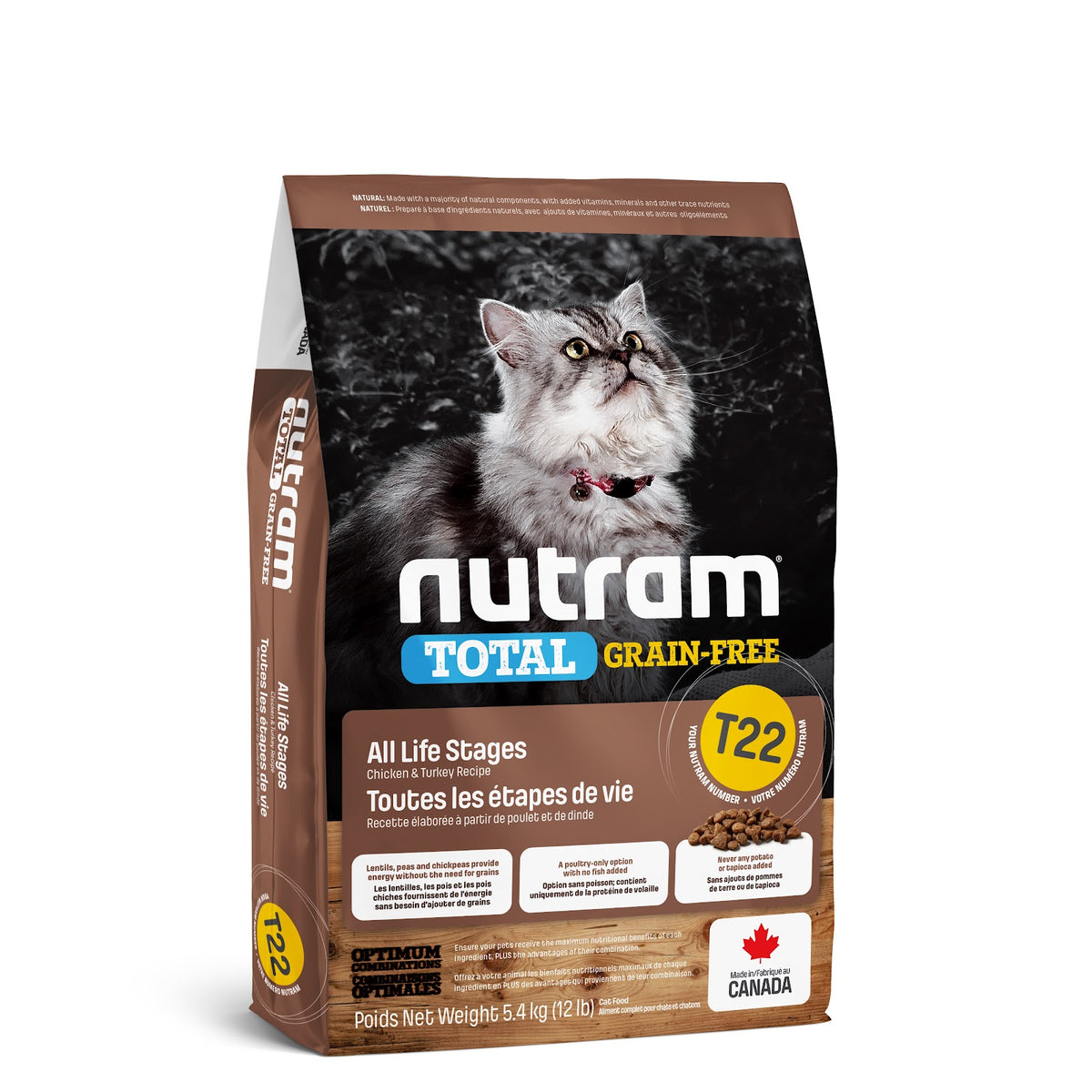 Nourriture sèche Total sans grains pour chat