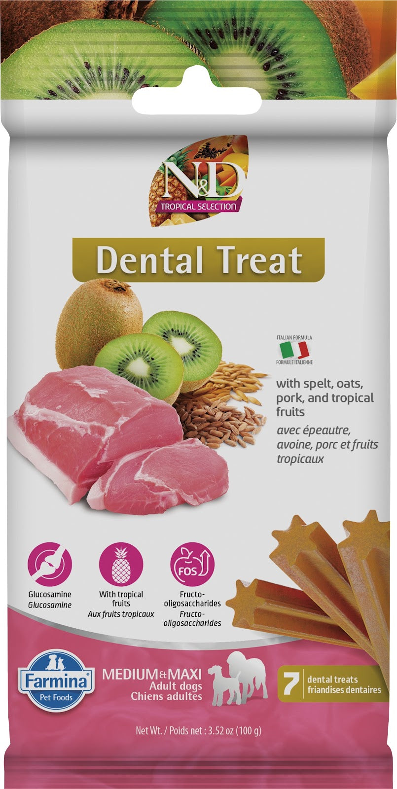 Gâteries dentaires N&D Tropical Selection pour chien