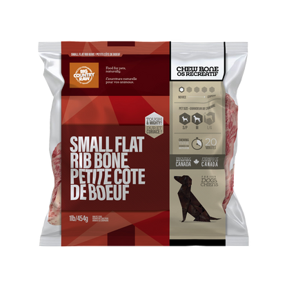 Petites côtes de bœuf 1 lb - os cru pour chien