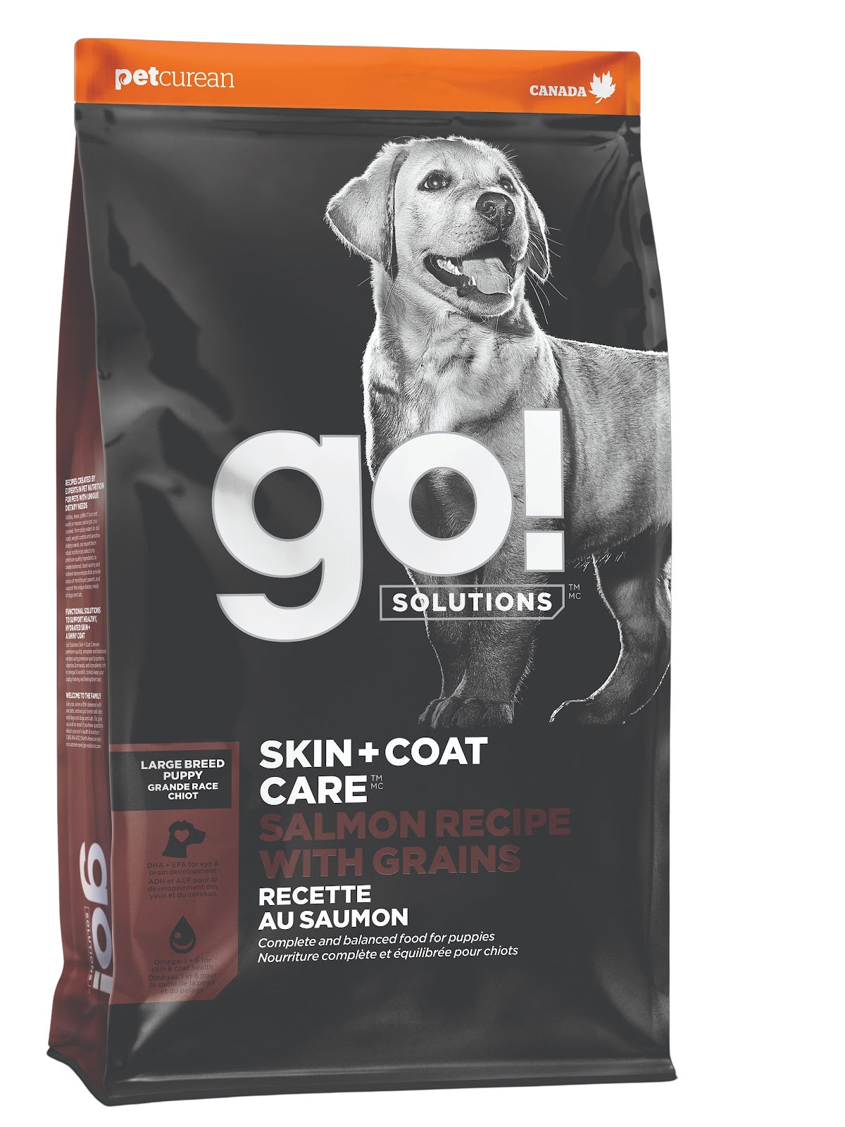 Nourriture sèche Go! Solutions Peau + Poils pour chiot de grande race, saumon