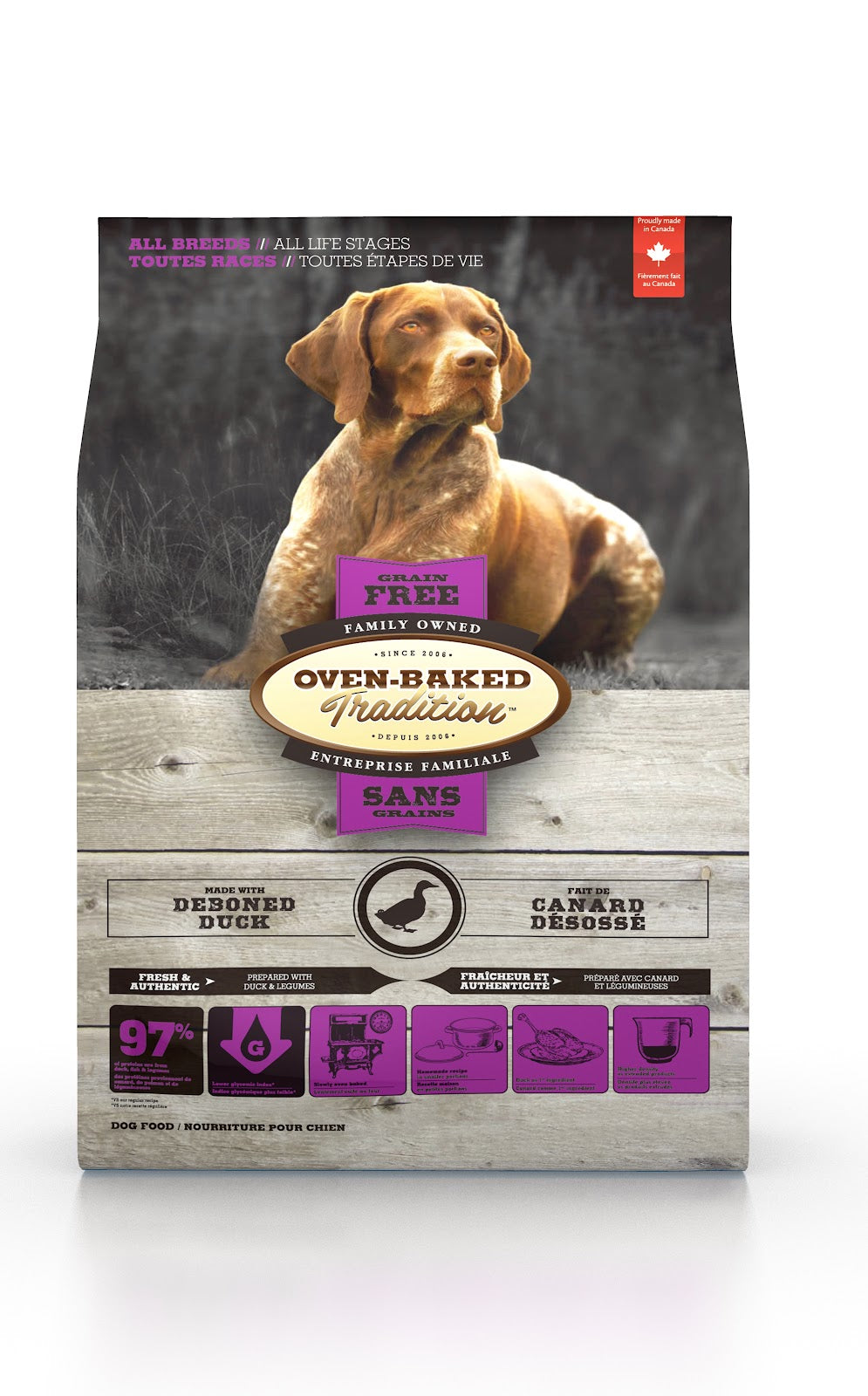 Nourriture sèche sans grains pour chien