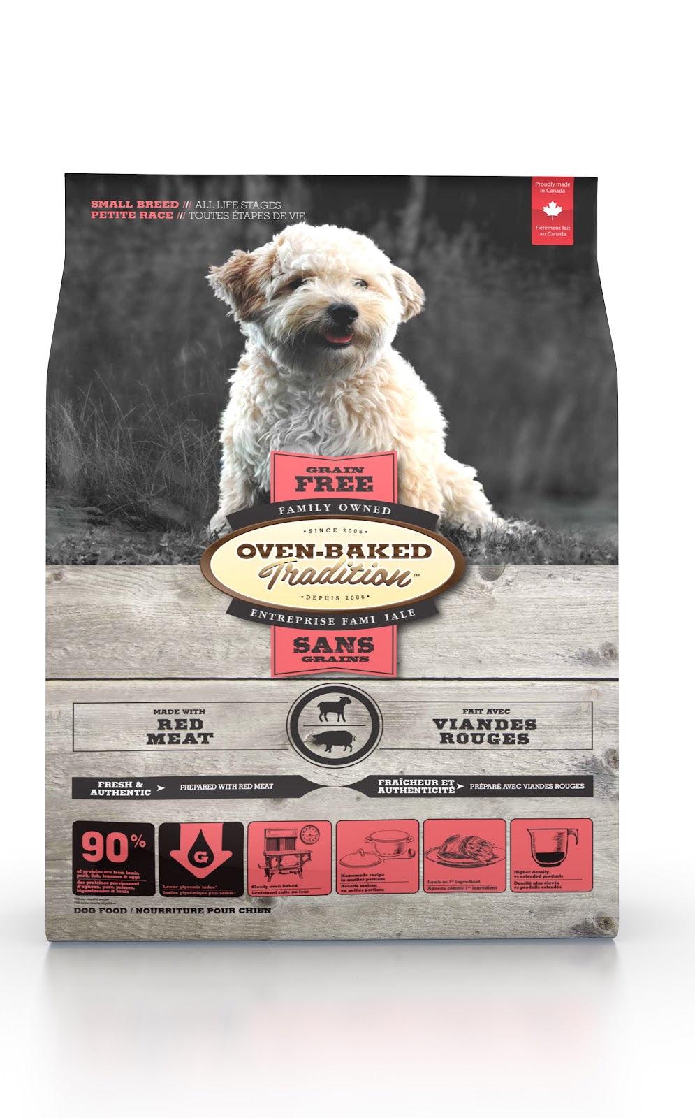 Nourriture sèche sans grains pour chien de petite race