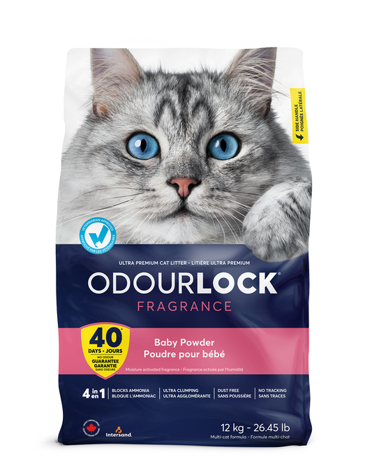 Litière agglomérante OdourLock poudre pour bébé
