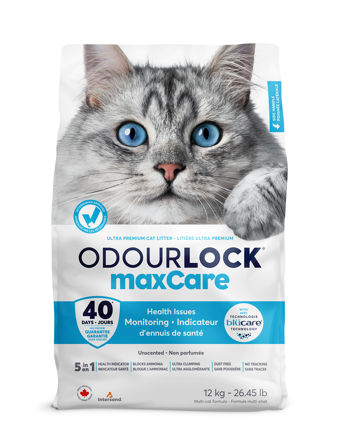 Litière agglomérante OdourLock maxCare non parfumée