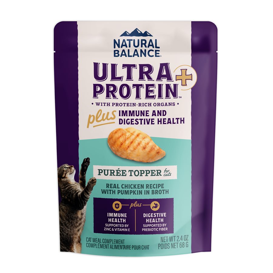 Purée Ultra Protein Plus immunité et digestion au poulet et abats pour chat 68 g