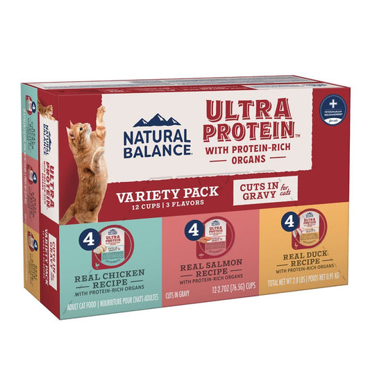Ultra Protein morceaux en sauce assortiment 12 x 77 g - nourriture humide pour chat