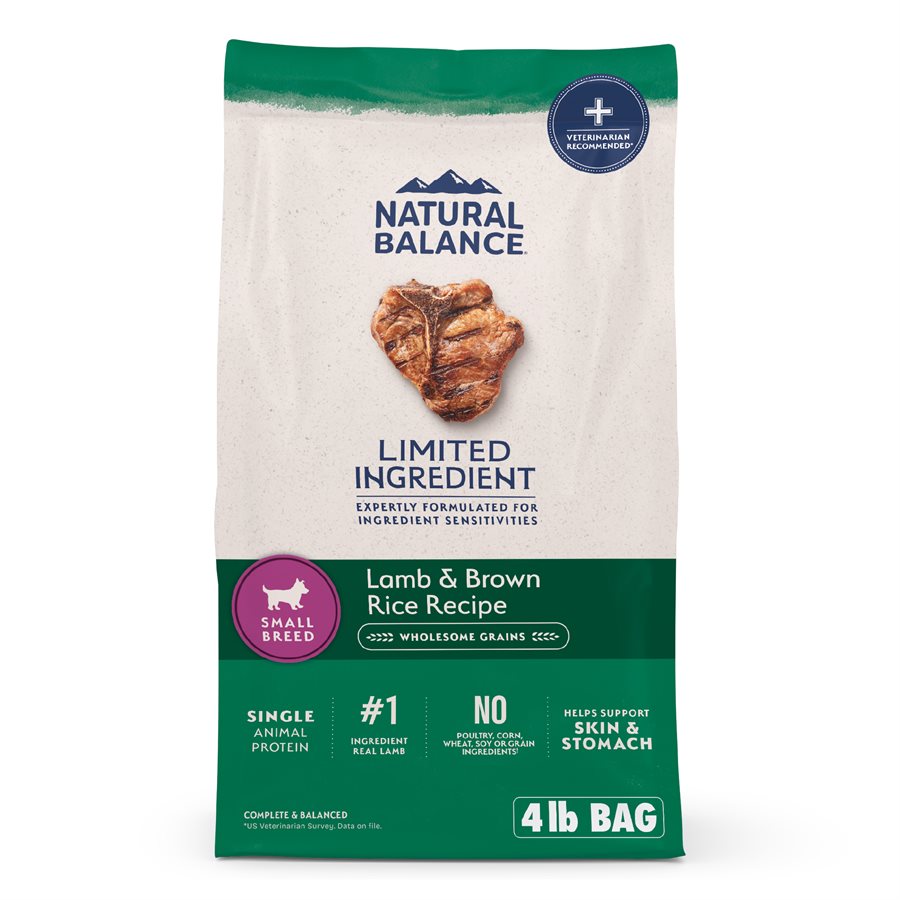 Ingrédients limités agneau et riz petites bouchées - nourriture sèche pour chien