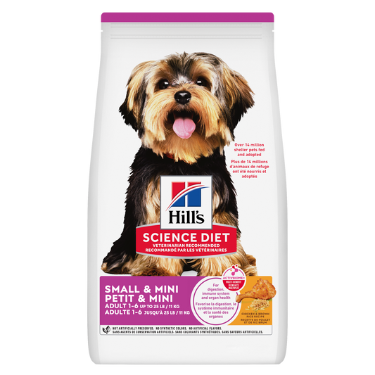 Adulte petite race poulet et riz - nourriture sèche pour chien