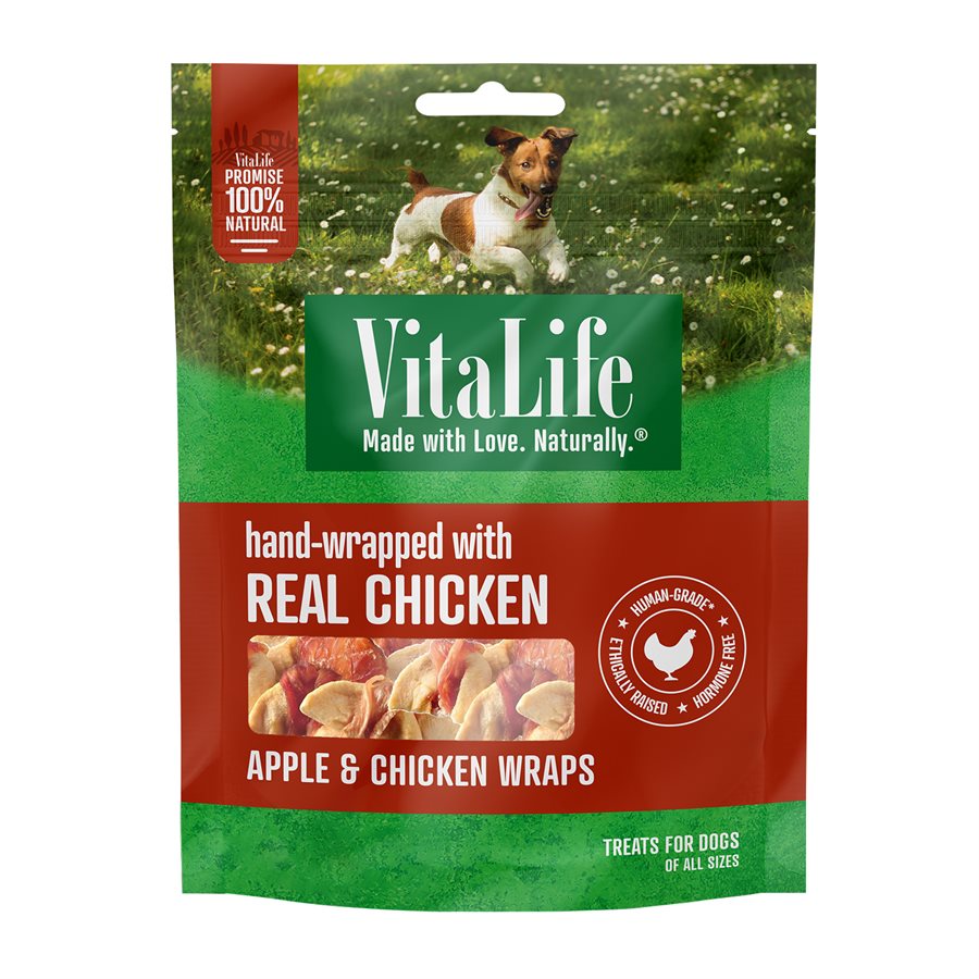 Collations de pommes et poulet 400 g - gâterie pour chien