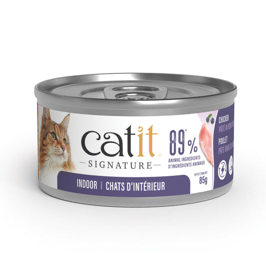 Pâté Signature au poulet dans du bouillon d'os pour chats d'intérieur adultes