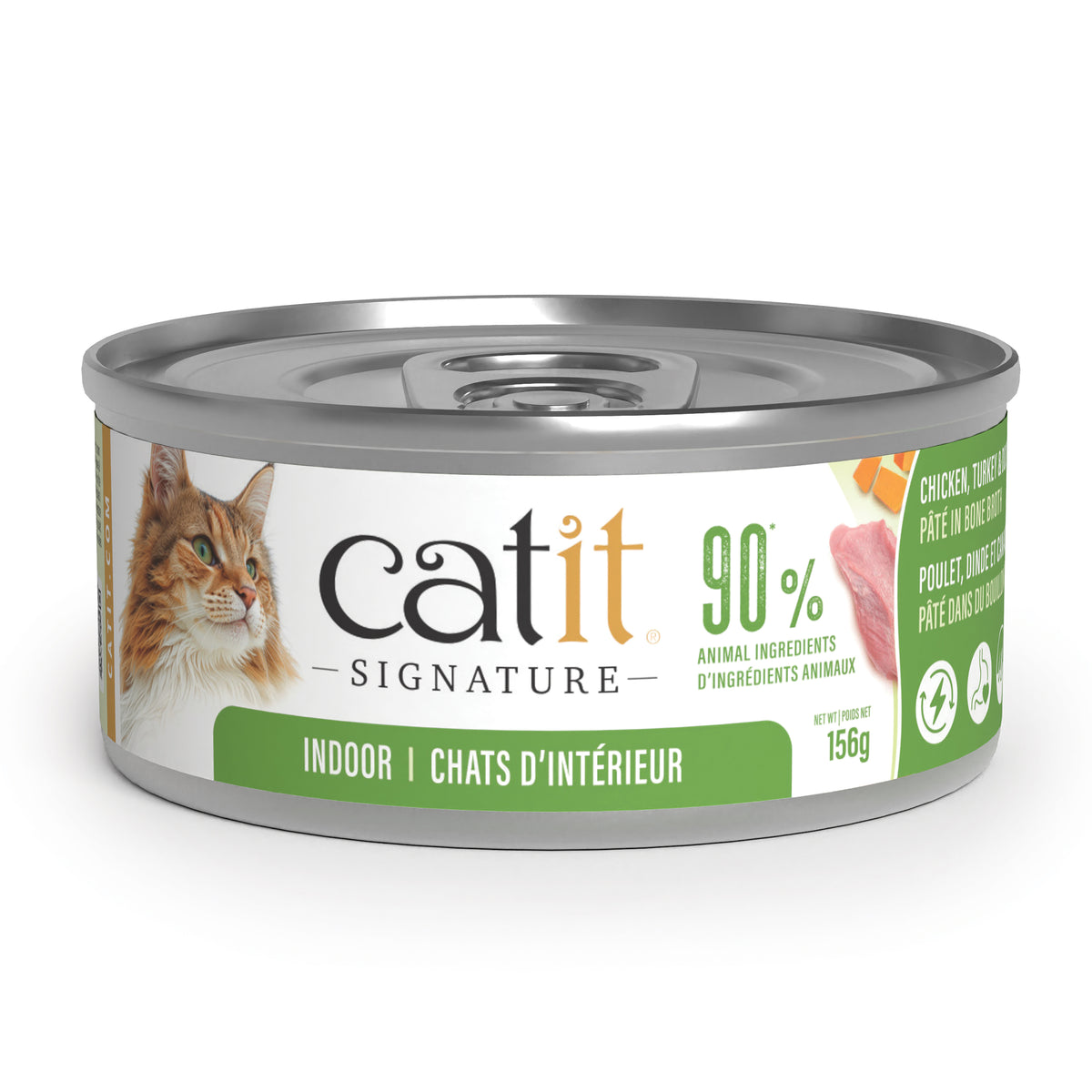 Pâté Signature au poulet, dinde et canard dans du bouillon d'os pour chats d'intérieur adultes