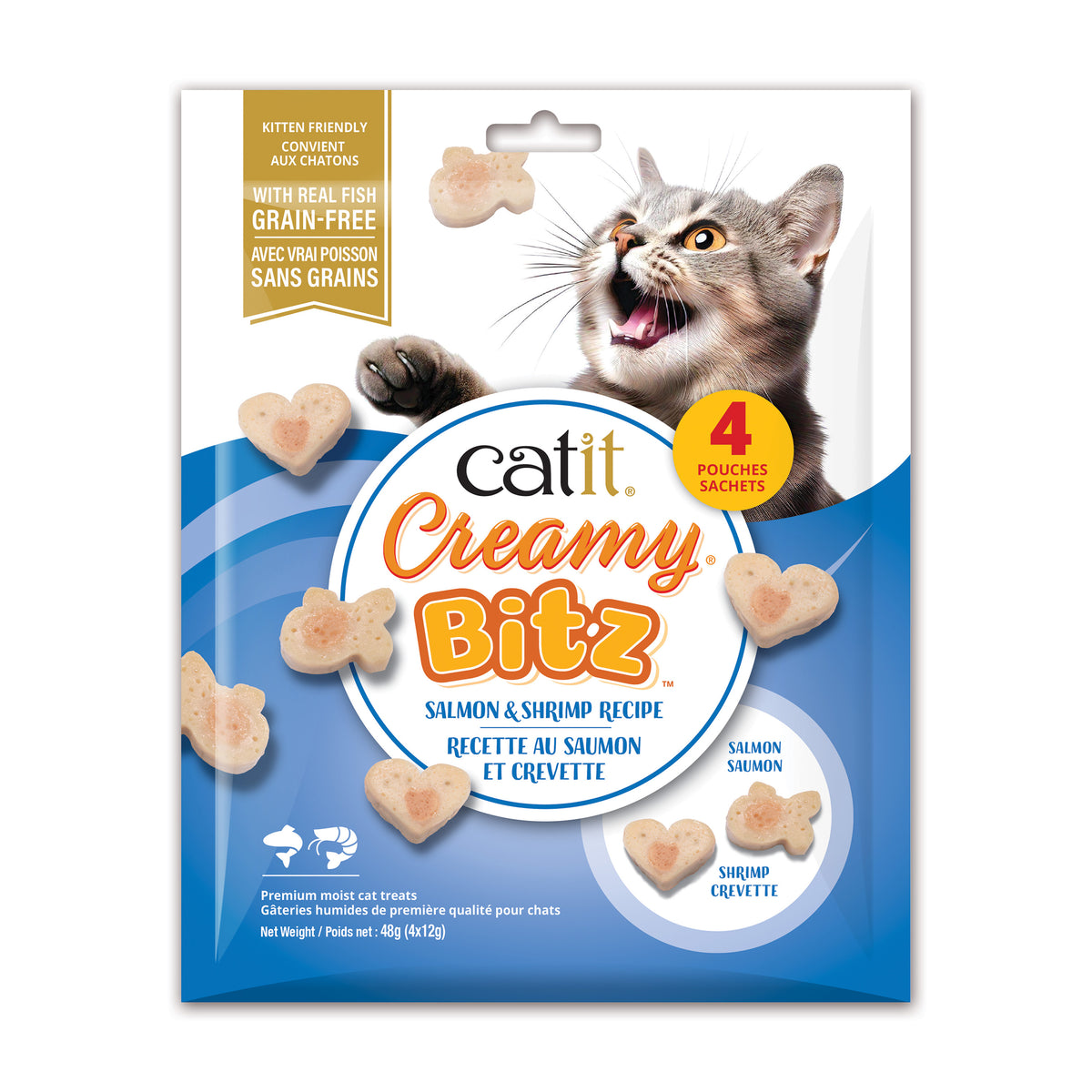 Gâteries moelleuses Creamy Bitz 48 g (paquet de 4)