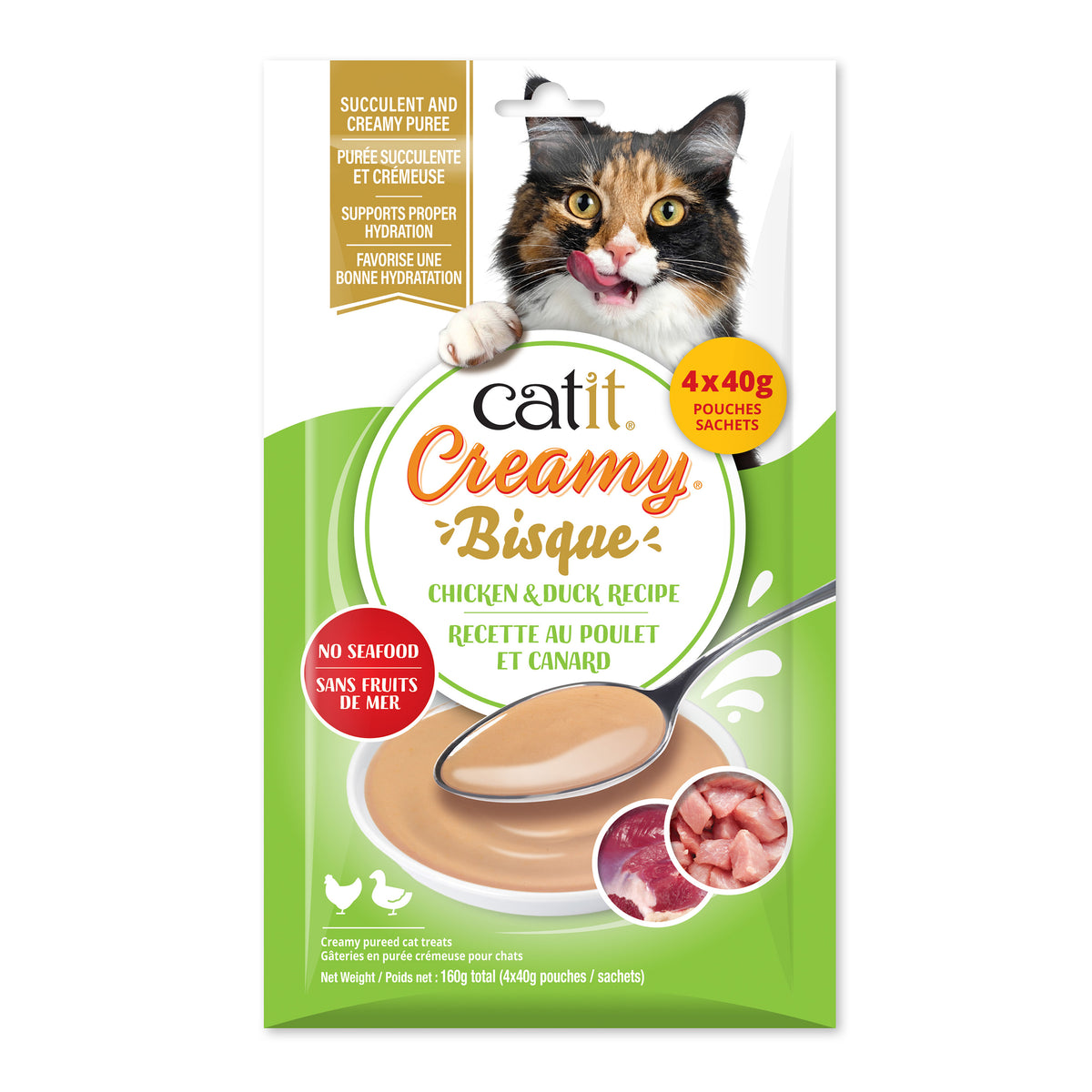 Bisque Creamy au poulet et canard pour chat (paquet de 4)