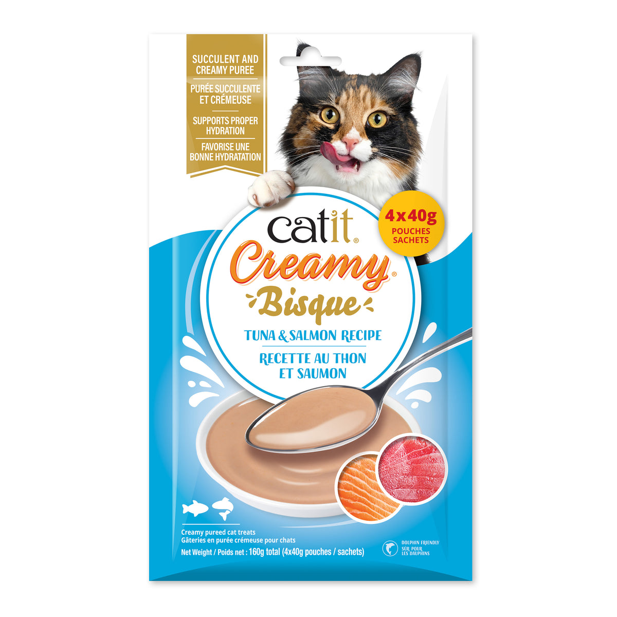 Bisque Creamy au thon et saumon pour chat (paquet de 4)