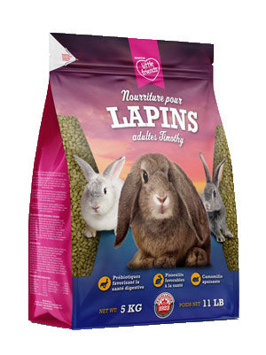 Nourriture extrudée Timothy pour lapin