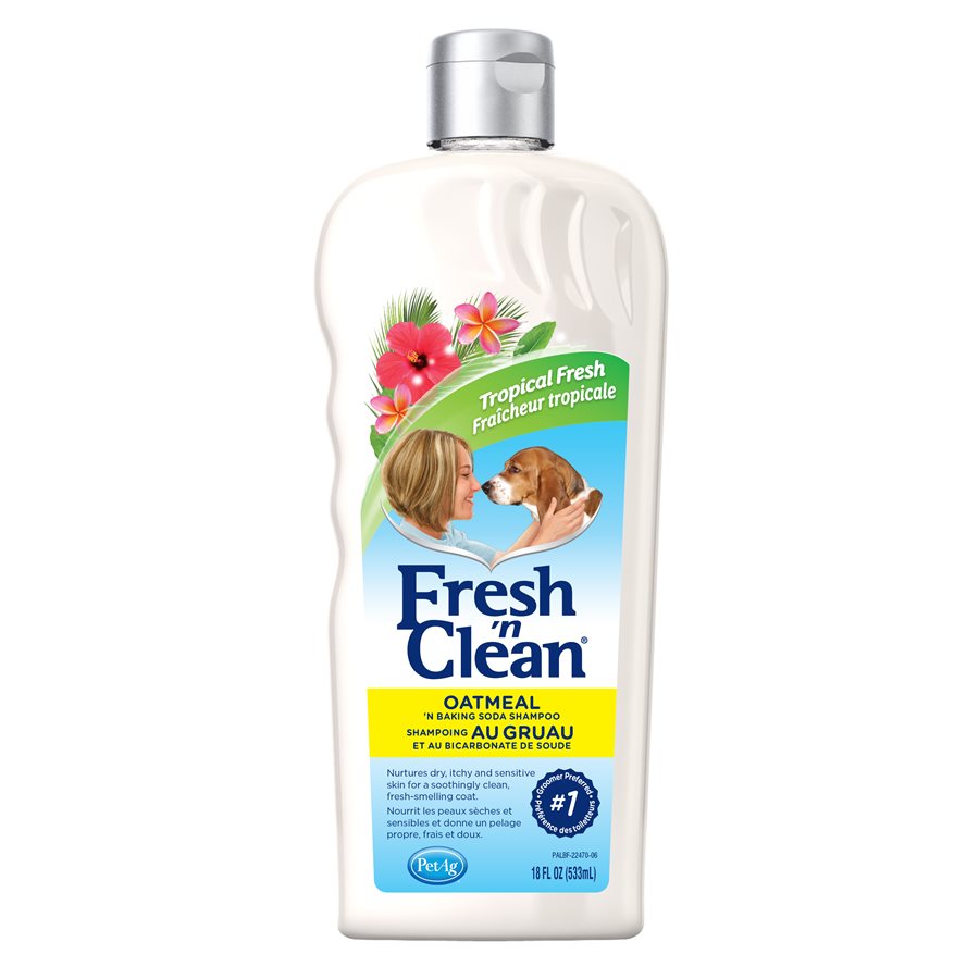 Shampooing Fresh 'n Clean avoine et bicarbonate de soude parfum tropical pour chien 532 ml
