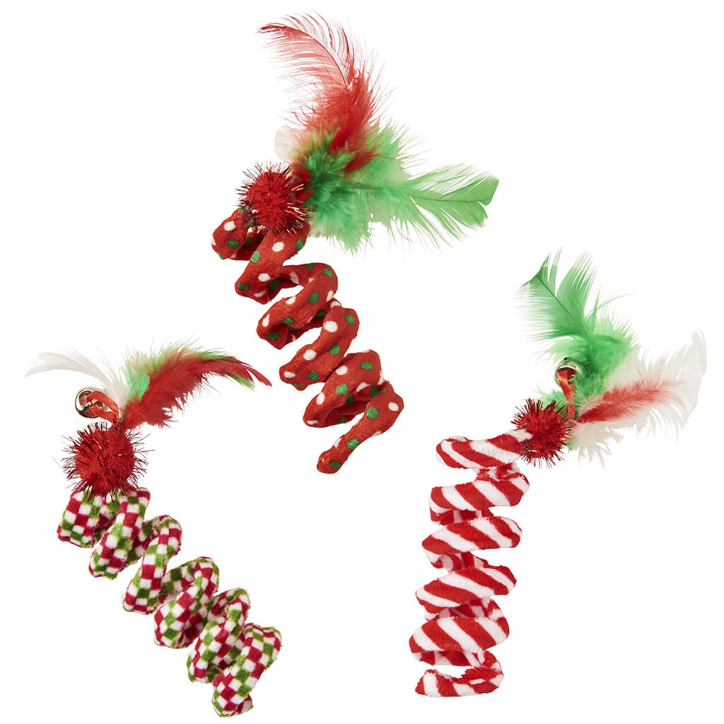 Ressorts de Noël pour chat (paquet de 3)