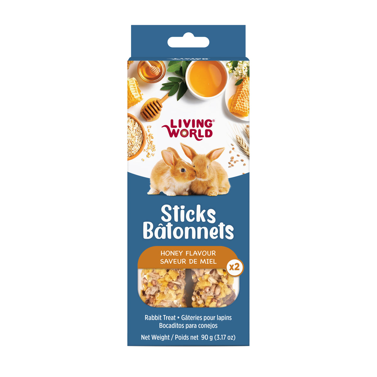 Bâtonnets de gâterie pour lapins 90 g (paquet de 2)
