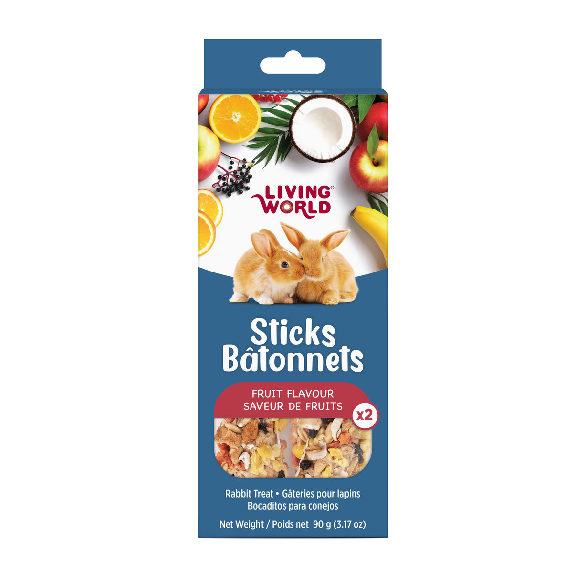 Bâtonnets de gâterie pour lapins 90 g (paquet de 2)