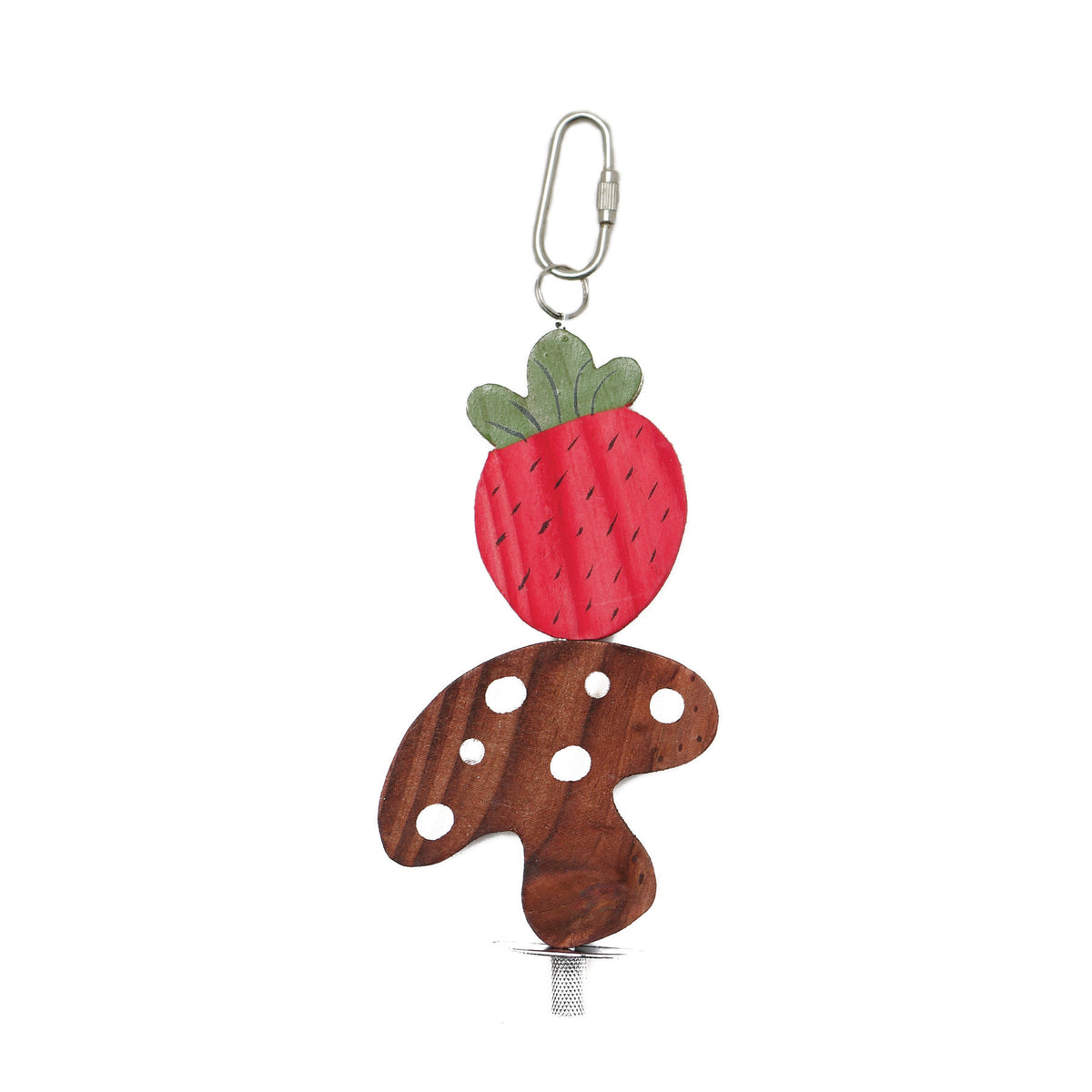 Jouet à gruger Nibblers en bois, fraise et champignon sur tige