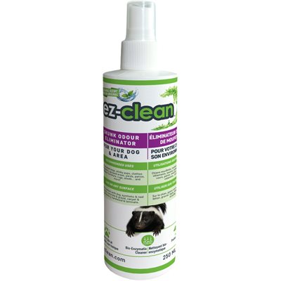 Éliminateur d'odeur de mouffette en vaporisateur 250 ml - nettoyant pour animaux