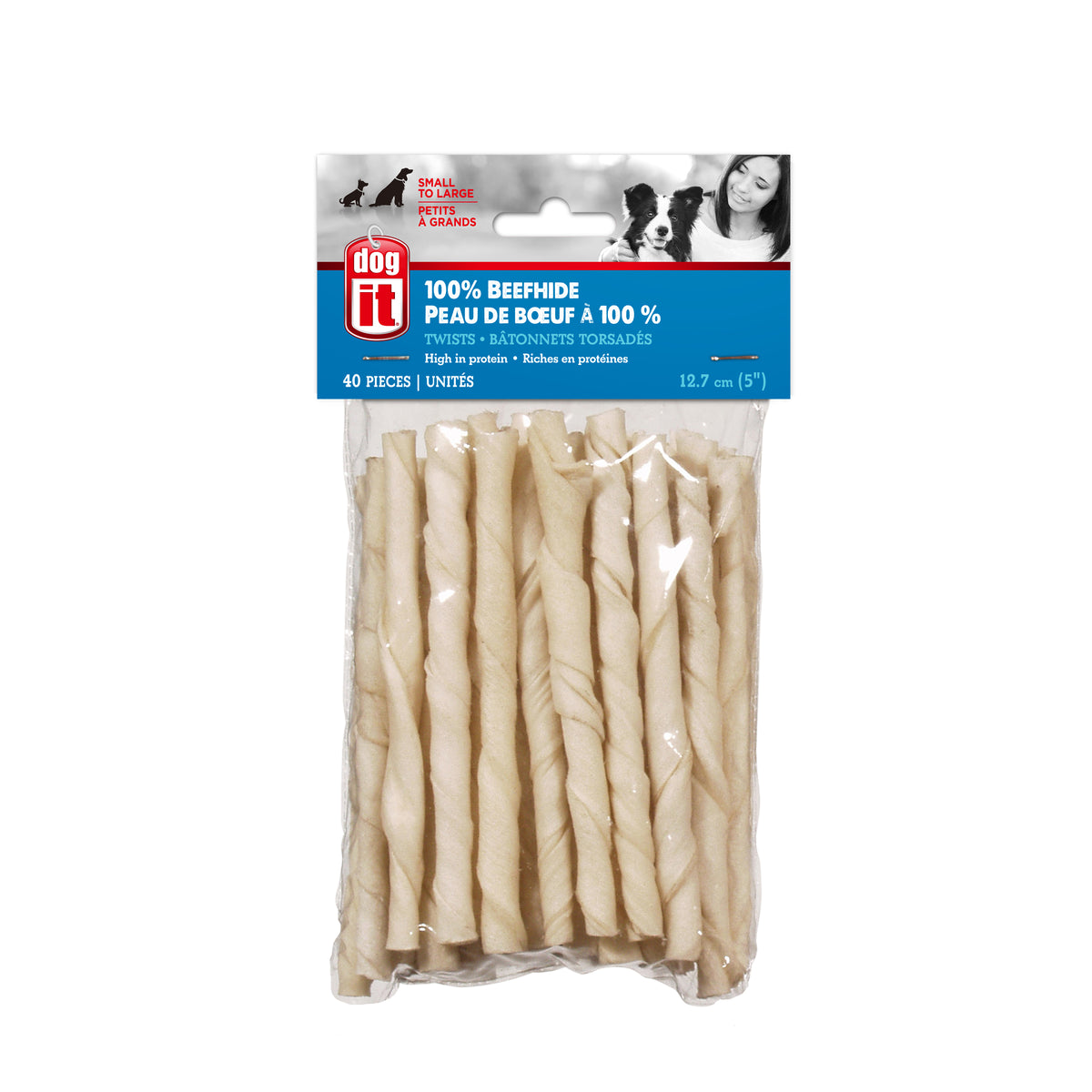 Bâtonnets en peau de bœuf naturelle, 12,7 cm 300 g