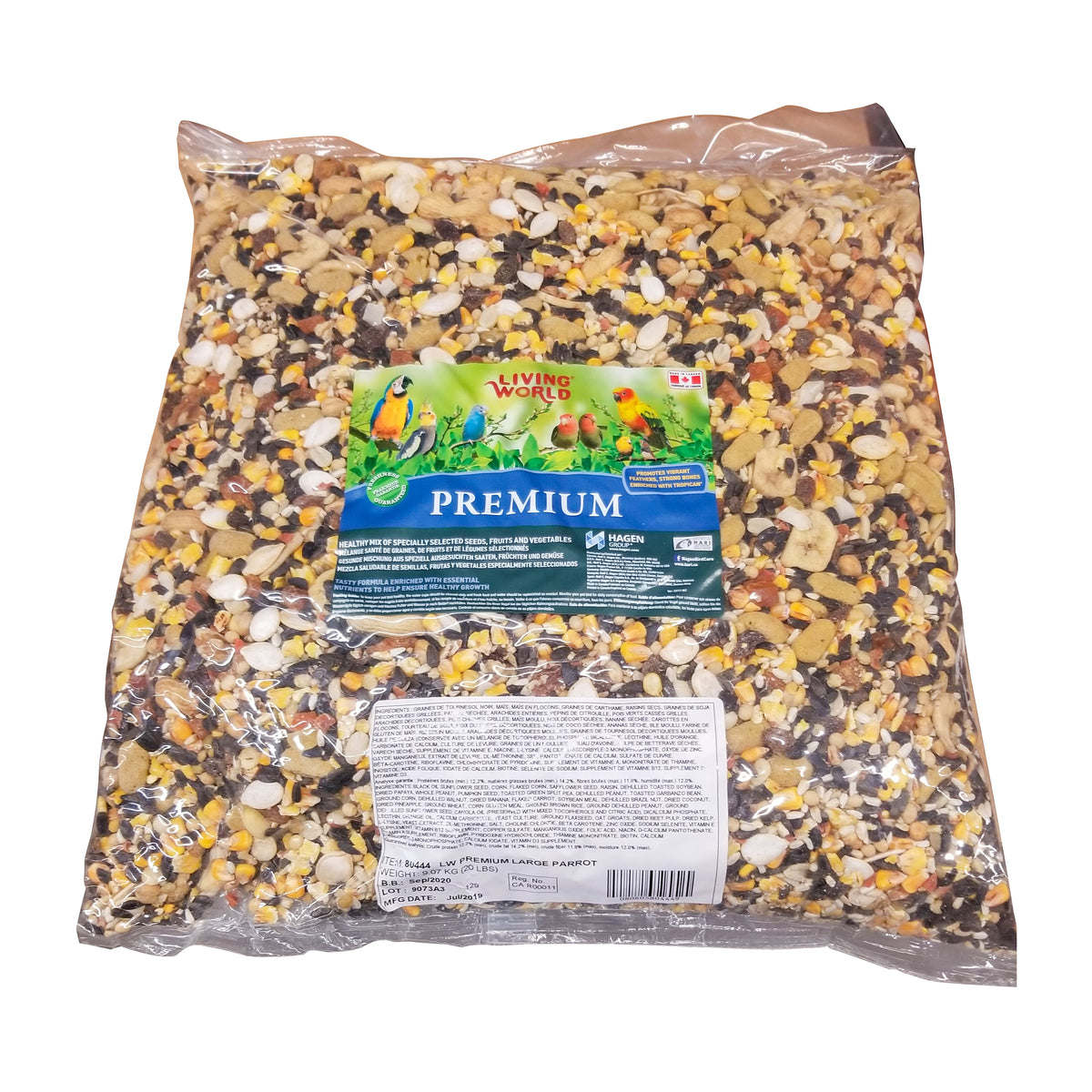 Mélange Premium pour grands perroquets 9,07 kg