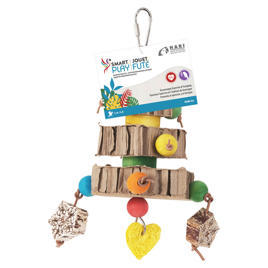 Jouet d'enrichissement Jouet.Futé pour perroquets, tour virevoltante
