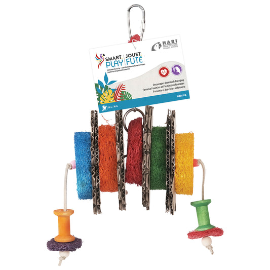 Jouet d'enrichissement Jouet.Futé pour perroquets, pétales en fête