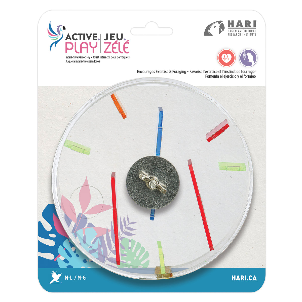 Jouet interactif Jeu.Zélé pour perroquets, tourbillon de gâteries