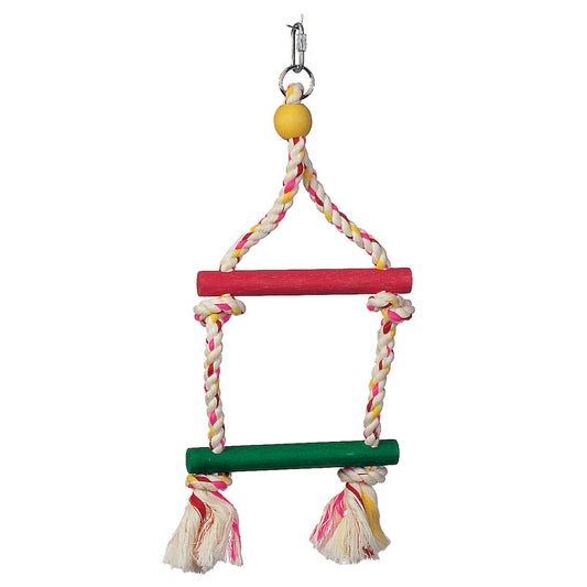 Jouet Junglewood pour oiseaux, échelle à 2 barreaux en corde, petite