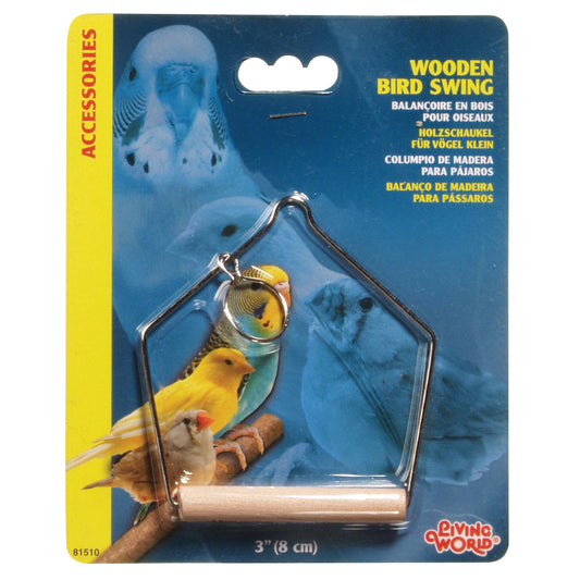 Balançoire en bois pour oiseaux