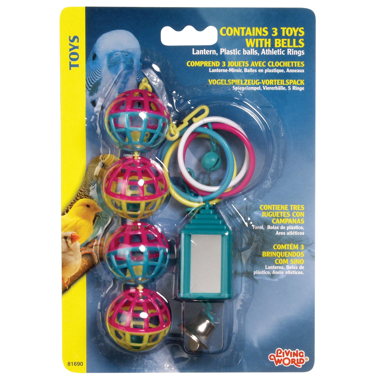 Format boni de 3 jouets pour petits oiseaux, assortiment no 1
