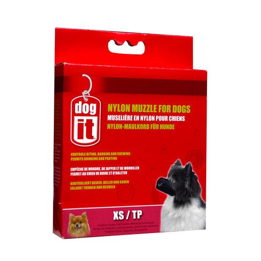 Muselière en nylon pour chiens, noire
