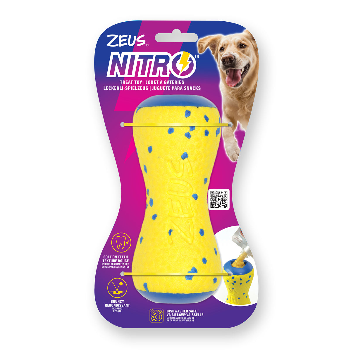 Jouet à gâteries Nitro, os