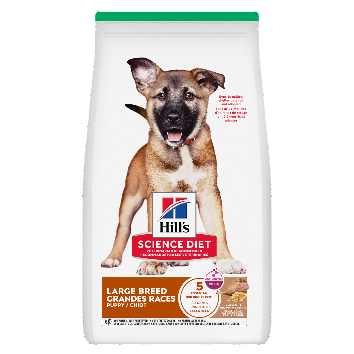 Chiot grande race agneau et riz - nourriture sèche pour chien 13,61 kg