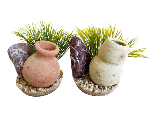 Oasis Jar plante décorative 12 cm - décoration d'aquarium