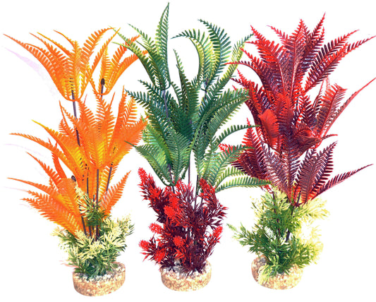 Plante décorative fougère très grande 35 cm - décoration d'aquarium
