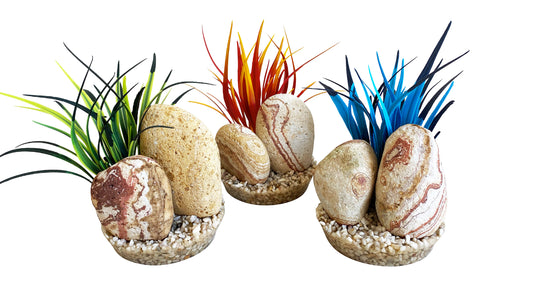 Plante décorative roche arc-en-ciel 14 cm - décoration d'aquarium