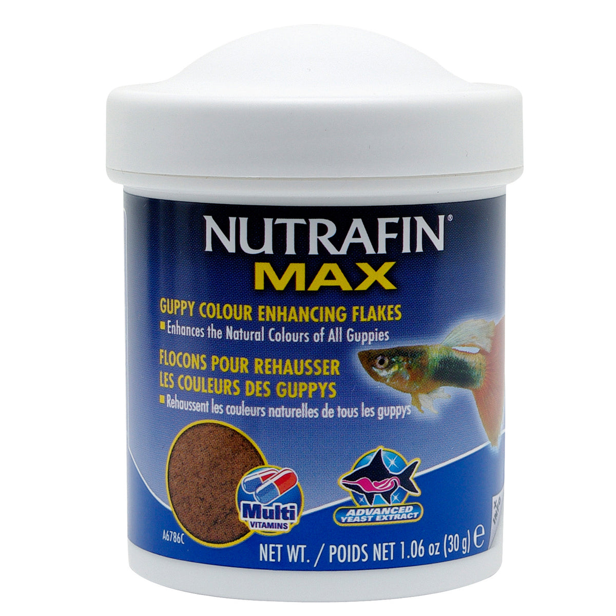 Flocons Max pour rehausser les couleurs des guppys 30 g