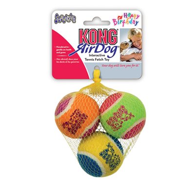 Balles SqueakAir de fête moyennes paquet de 3 - jouet pour chien