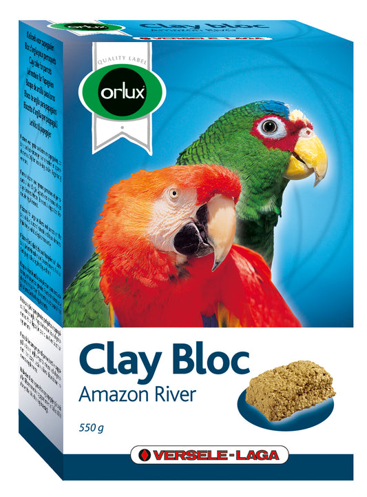 Amazon River bloc d'argile minérale 550 g - supplément pour oiseaux