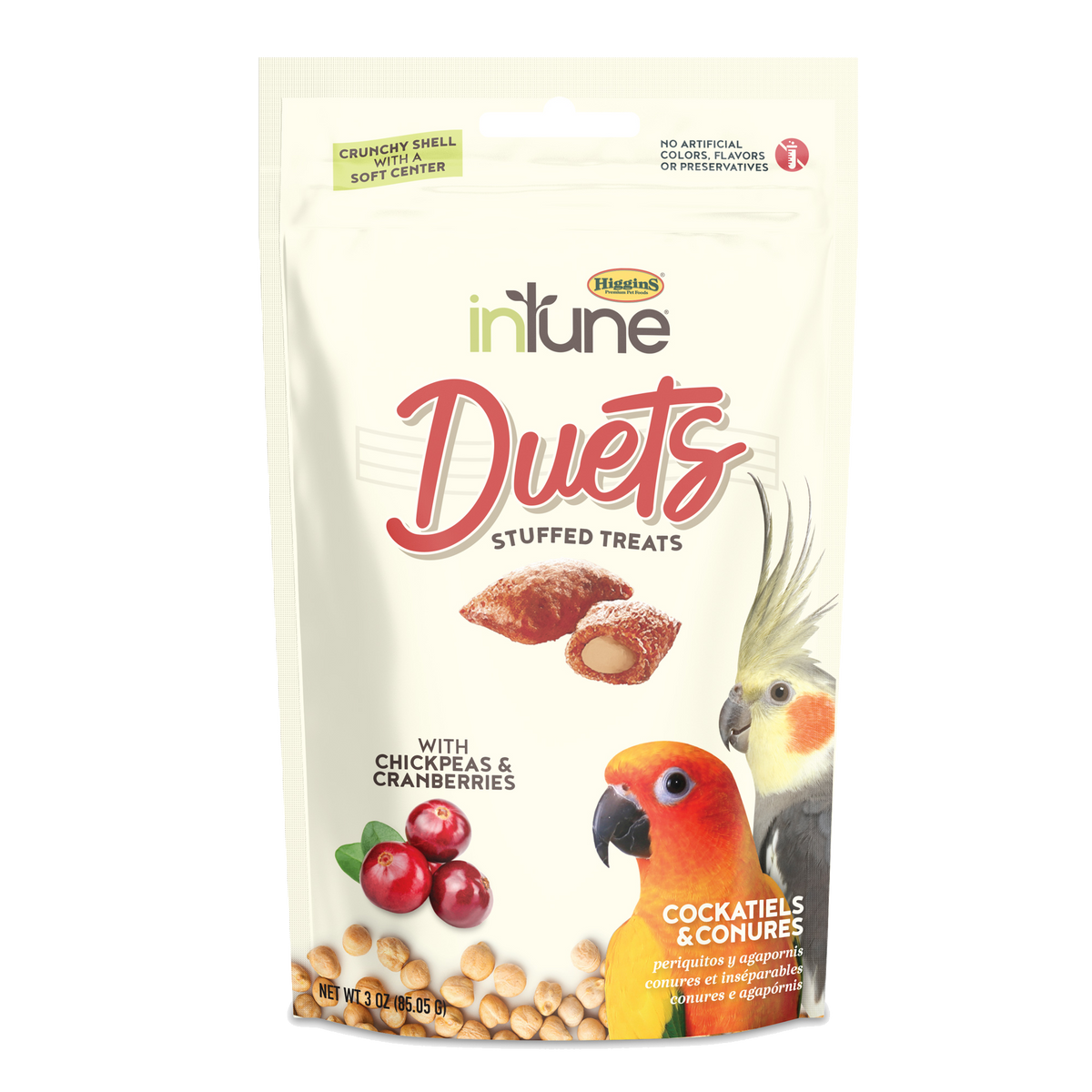Nourriture InTune Duets mélange à la canneberge pour conure 85 g