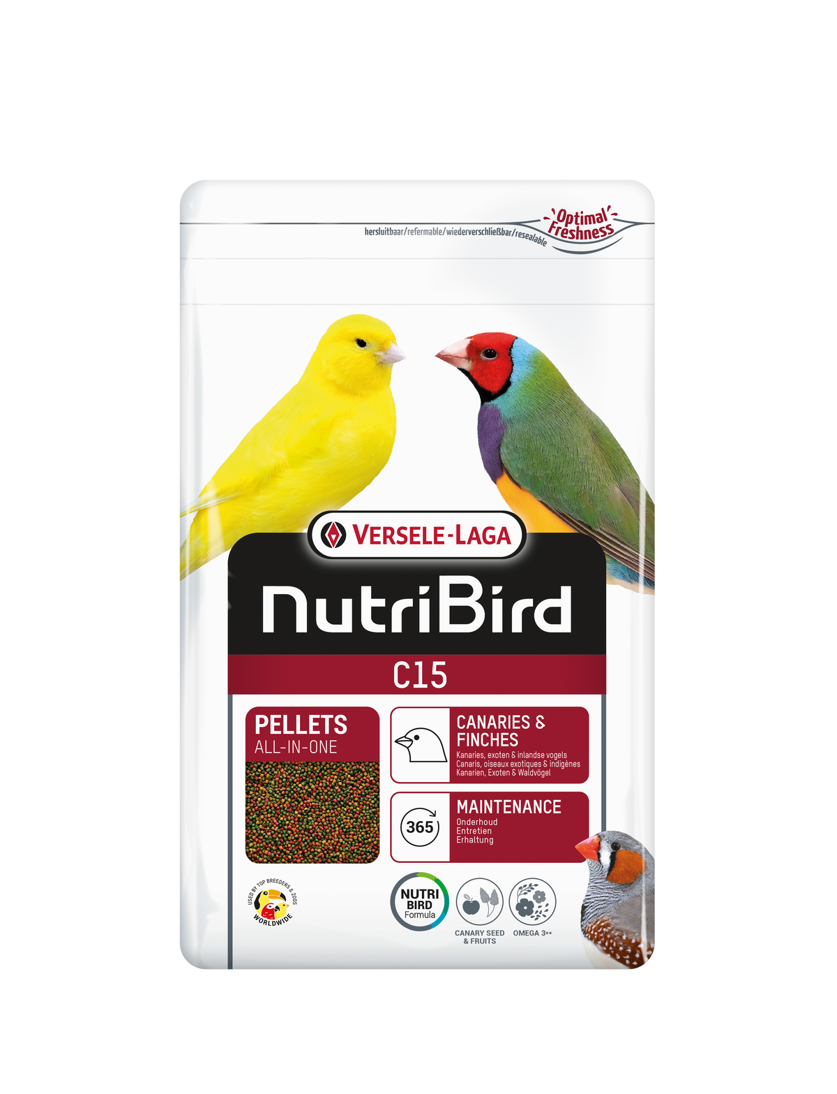 C15 granulés pour canaris 1 kg - nourriture pour oiseaux