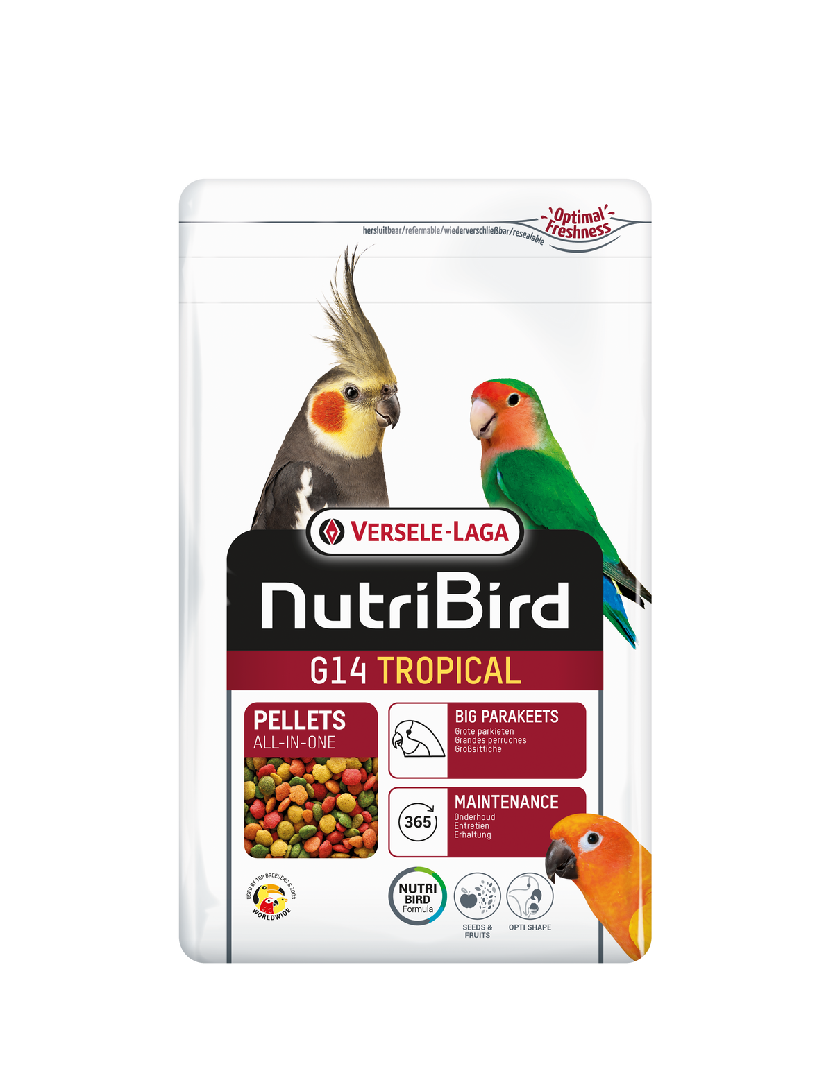 Nourriture G14 en granulés tropical pour grande perruche - Nutribird